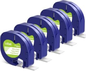Compatible Dymo Letratag Refills 91330 White Paper Label Maker Tape (12 mm x 4 m)